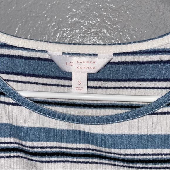 LC Lauren Conrad striped knot tee short sleeve - Picture 4 of 6